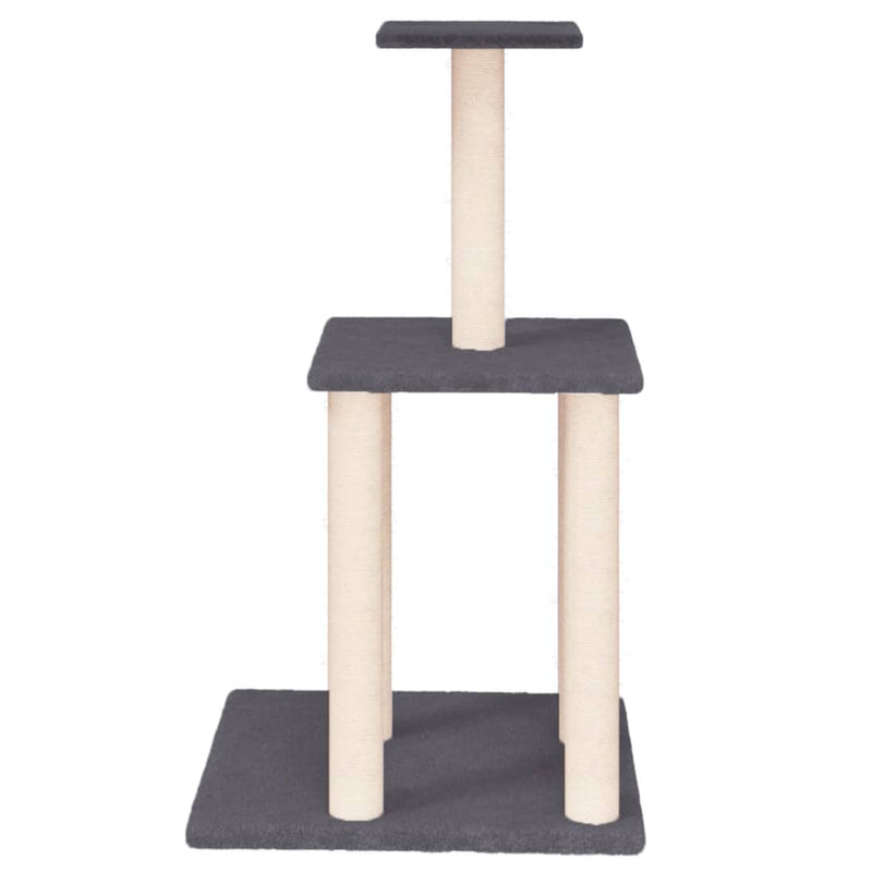 Afbeelding laden in galerijviewer, Vidaxl kattenmeubel met sisal krabpalen 85,5 cm donkergrijs