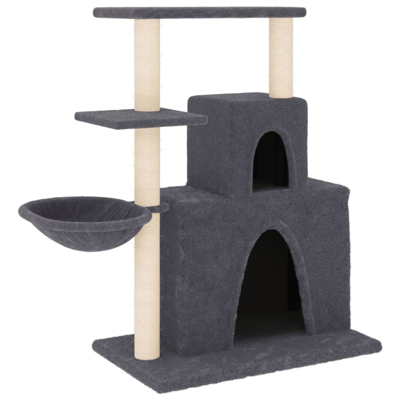 Afbeelding laden in galerijviewer, Vidaxl kattenmeubel met sisal krabpalen 83 cm donkergrijs