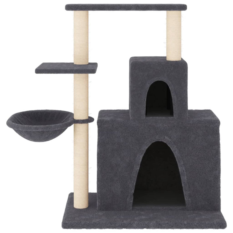 Afbeelding laden in galerijviewer, Vidaxl kattenmeubel met sisal krabpalen 83 cm donkergrijs