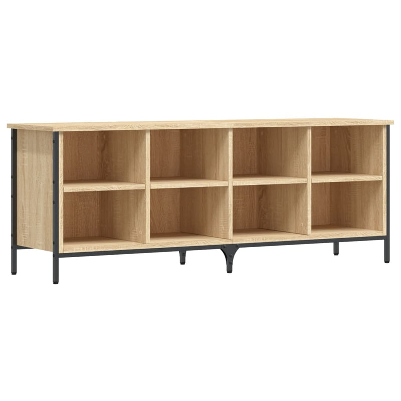 Afbeelding laden in galerijviewer, Vidaxl schoenenkast 131x35x50 cm bewerkt hout sonoma eikenkleurig