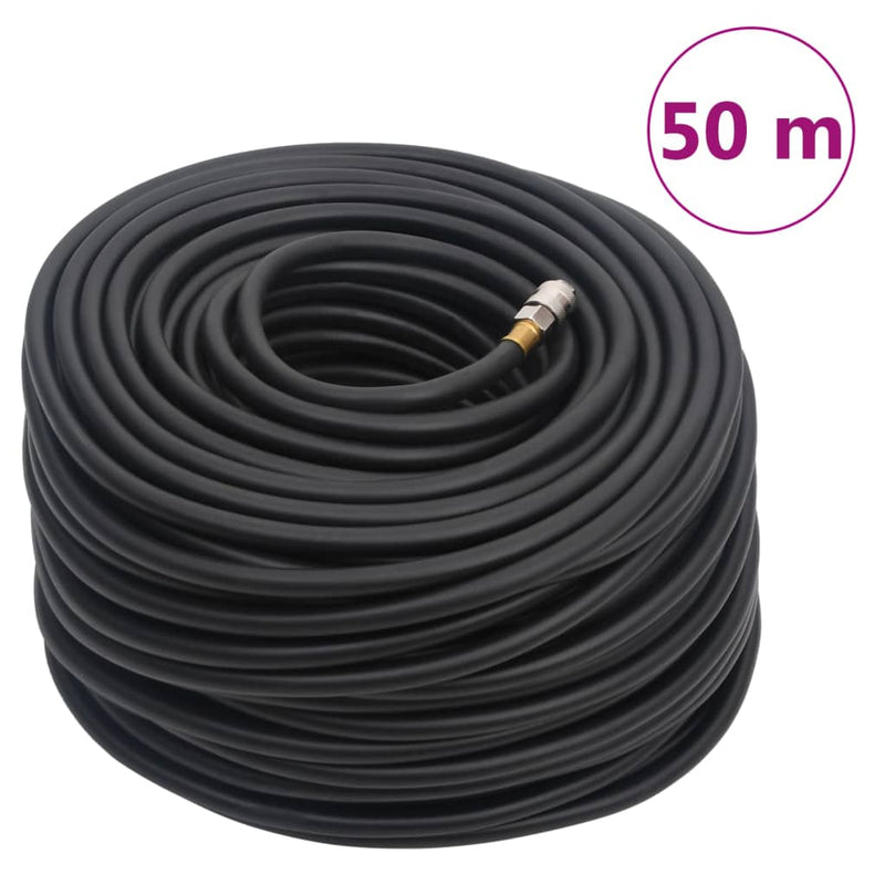 Afbeelding laden in galerijviewer, Vidaxl luchtslang hybride 0,6'' 50 m rubber en pvc zwart