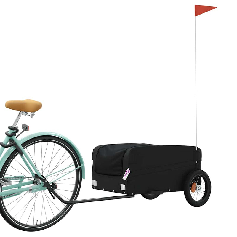 Afbeelding laden in galerijviewer, Vidaxl fietstrailer 30 kg ijzer zwart