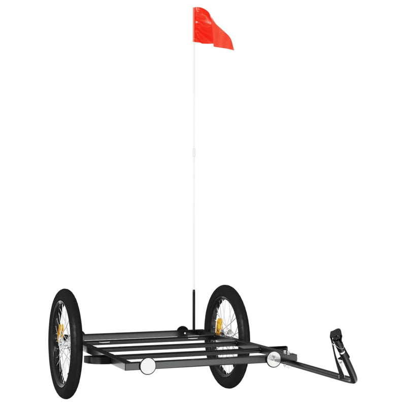 Afbeelding laden in galerijviewer, Vidaxl fietstrailer 135x68x37 cm ijzer zwart
