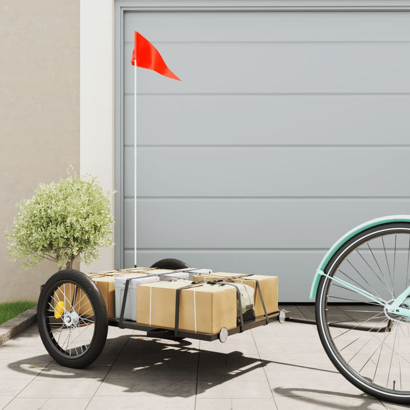 Afbeelding laden in galerijviewer, Vidaxl fietstrailer 135x68x37 cm ijzer zwart