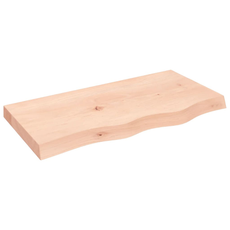 Afbeelding laden in galerijviewer, Vidaxl wastafelblad 80x40x(2-6) cm onbehandeld massief hout