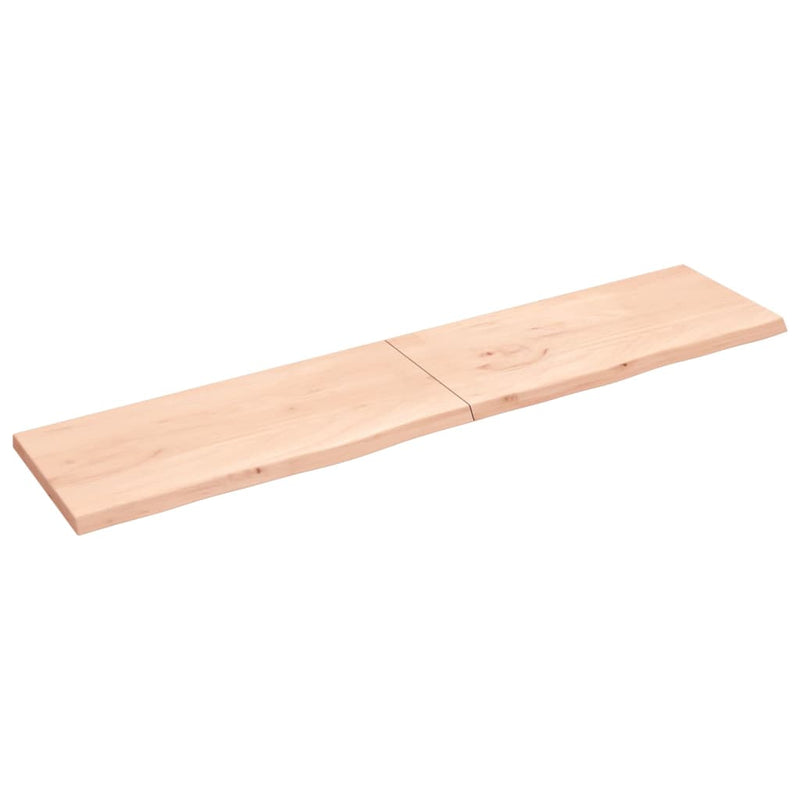 Afbeelding laden in galerijviewer, Vidaxl wastafelblad 220x50x(2-4) cm onbehandeld massief hout