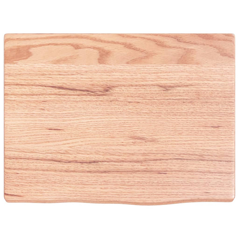 Afbeelding laden in galerijviewer, Vidaxl wastafelblad 40x30x2 behandeld massief hout lichtbruin