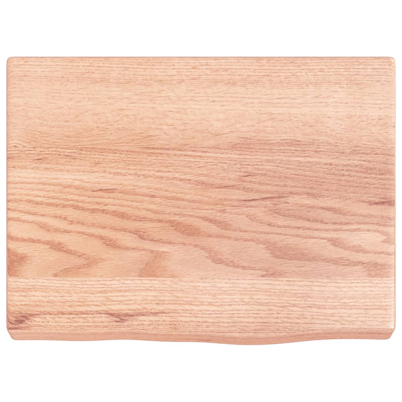 Afbeelding laden in galerijviewer, Vidaxl wastafelblad 40x30x(2-4) cm behandeld massief hout lichtbruin