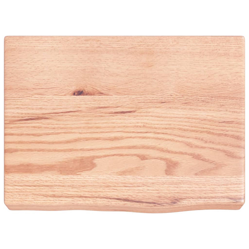 Afbeelding laden in galerijviewer, Vidaxl wastafelblad 40x30x(2-6) cm behandeld massief hout lichtbruin