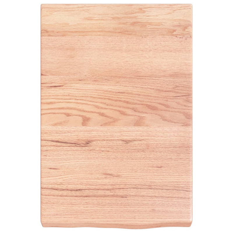Afbeelding laden in galerijviewer, Vidaxl wastafelblad 40x60x(2-6) cm behandeld massief hout lichtbruin