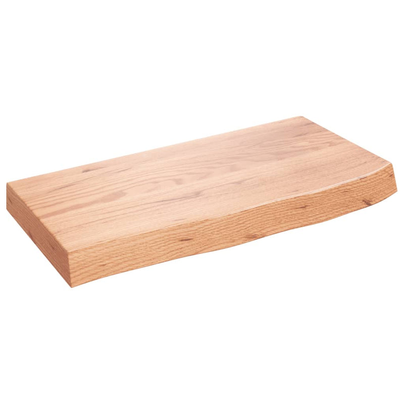 Afbeelding laden in galerijviewer, Vidaxl wastafelblad 60x30x(2-6) cm behandeld massief hout lichtbruin