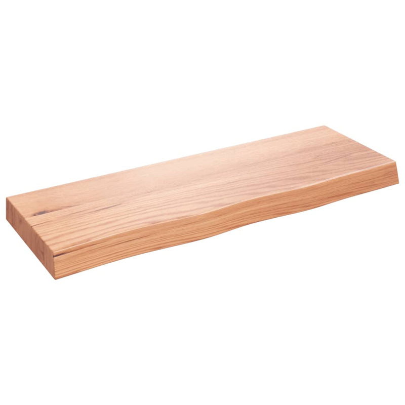 Afbeelding laden in galerijviewer, Vidaxl wastafelblad 80x30x(2-6) cm behandeld massief hout lichtbruin