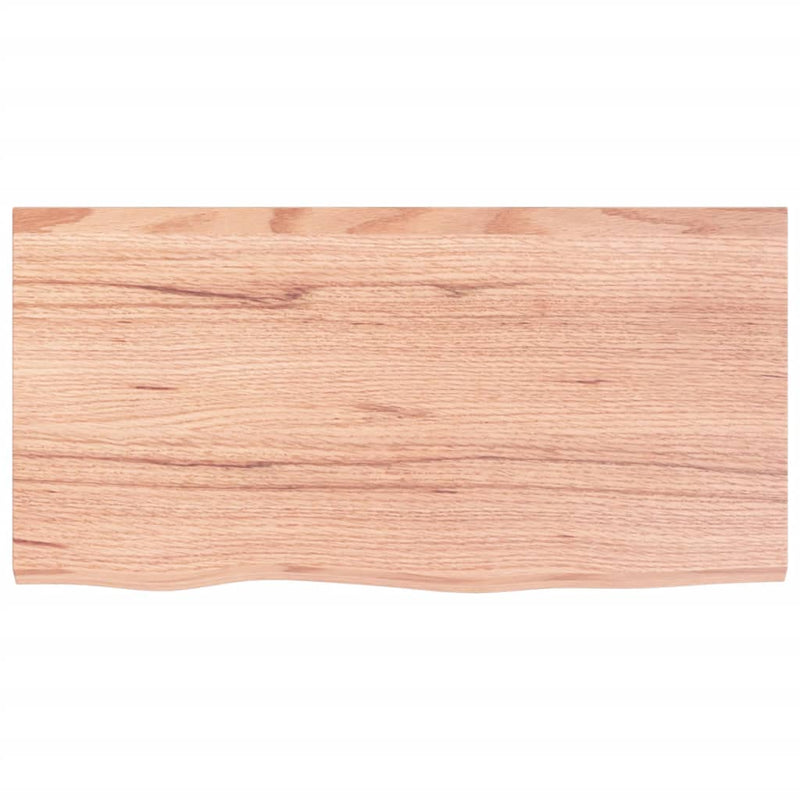 Afbeelding laden in galerijviewer, Vidaxl wastafelblad 80x40x(2-4) cm behandeld massief hout lichtbruin