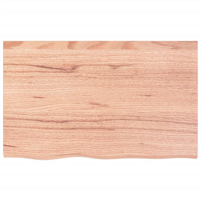 Afbeelding laden in galerijviewer, Vidaxl wastafelblad 80x50x(2-6) cm behandeld massief hout lichtbruin