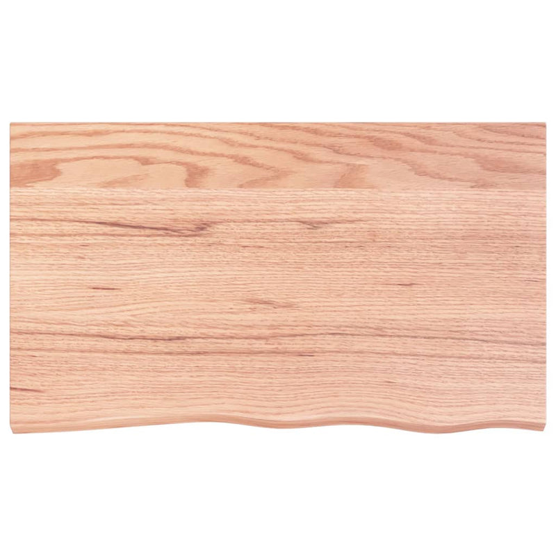 Afbeelding laden in galerijviewer, Vidaxl wastafelblad 100x60x(2-4) cm behandeld massief hout lichtbruin