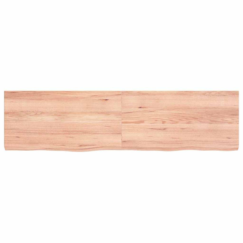Afbeelding laden in galerijviewer, Vidaxl wastafelblad 120x30x(2-4) cm behandeld massief hout lichtbruin