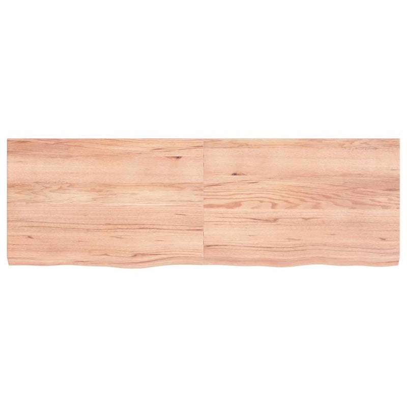 Afbeelding laden in galerijviewer, Vidaxl wastafelblad 120x40x(2-4) cm behandeld massief hout lichtbruin