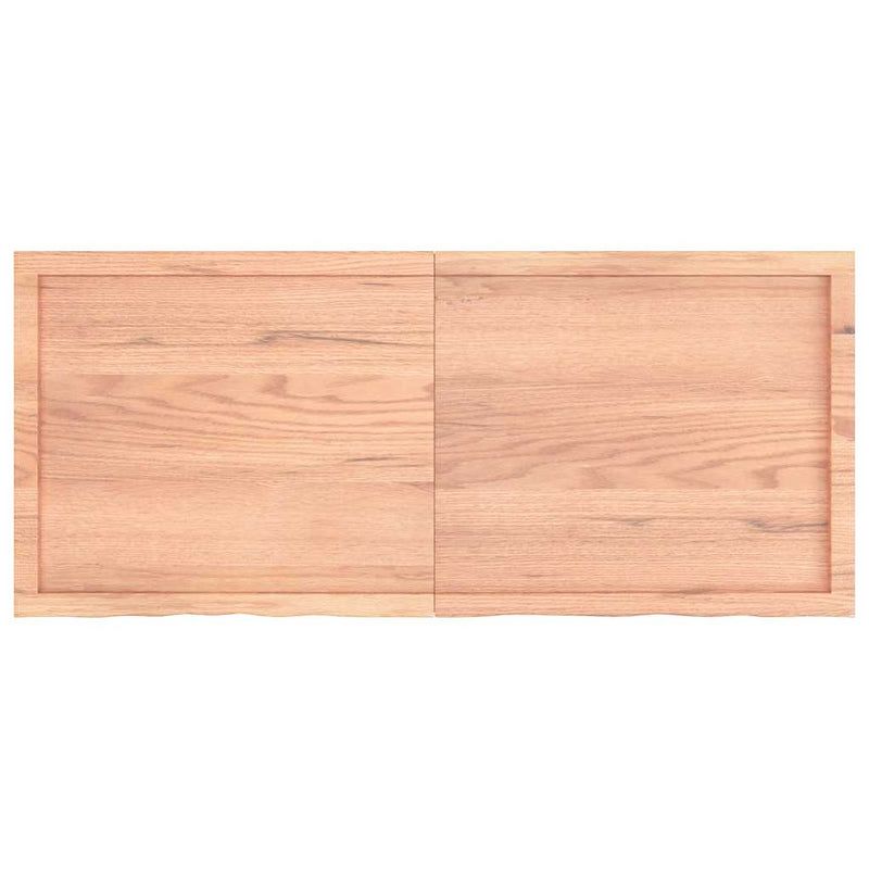 Afbeelding laden in galerijviewer, Vidaxl wastafelblad 140x60x(2-4) cm behandeld massief hout lichtbruin