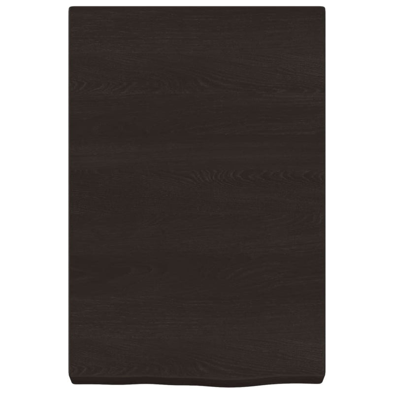 Afbeelding laden in galerijviewer, Vidaxl wastafelblad 40x60x(2-6) cm behandeld massief hout donkerbruin