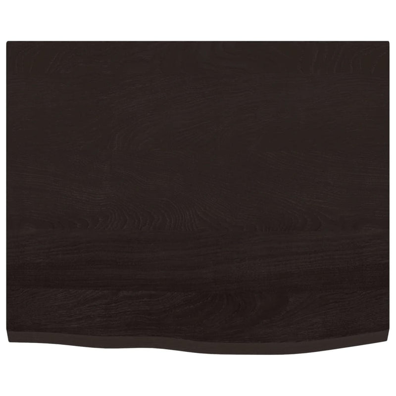 Afbeelding laden in galerijviewer, Vidaxl wastafelblad 60x50x(2-6) cm behandeld massief hout donkerbruin