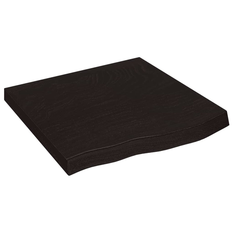 Afbeelding laden in galerijviewer, Vidaxl wastafelblad 60x60x(2-6) cm behandeld massief hout donkerbruin