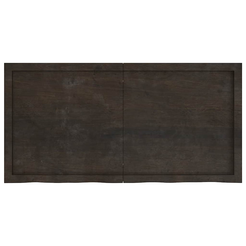 Afbeelding laden in galerijviewer, Vidaxl wastafelblad 120x60x(2-4) cm behandeld massief hout donkerbruin