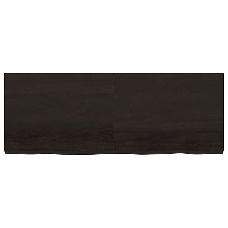 Afbeelding laden in galerijviewer, Vidaxl wastafelblad 160x60x(2-6) cm behandeld massief hout donkerbruin