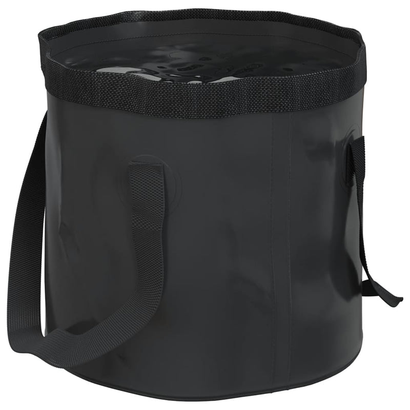 Afbeelding laden in galerijviewer, Vidaxl emmers 2 st inklapbaar 20 l pvc zwart