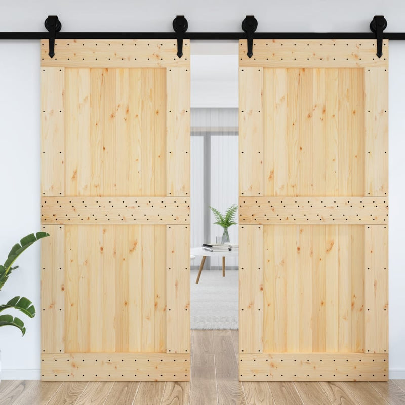 Afbeelding laden in galerijviewer, VidaXL Deur NARVIK 100x210 cm massief grenenhout