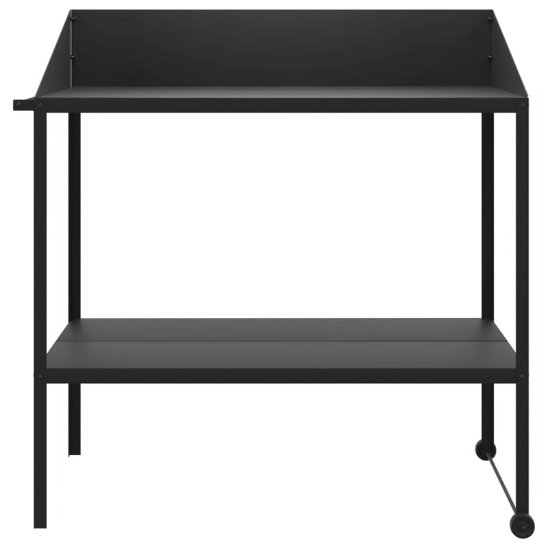 Afbeelding laden in galerijviewer, Vidaxl plantenstandaard 100x54,5x100 cm verzinkt staal antracietkleur