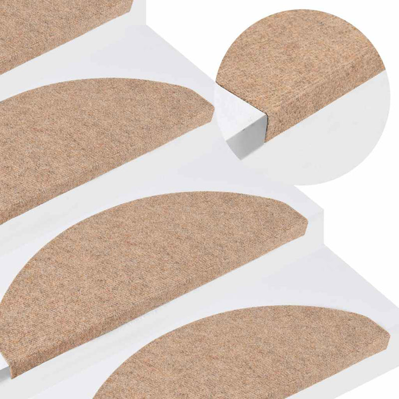 Afbeelding laden in galerijviewer, Vidaxl trapmatten zelfklevend 10 st 65x22,5x3,5 cm beige