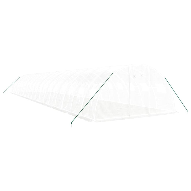 Afbeelding laden in galerijviewer, VidaXL Tuinkas met stalen frame 72 m² 18x4x2 m wit