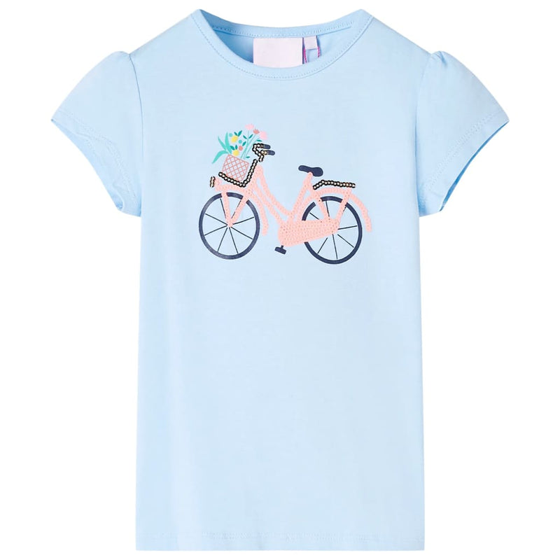 Afbeelding laden in galerijviewer, Vidaxl kindershirt 128 lichtblauw