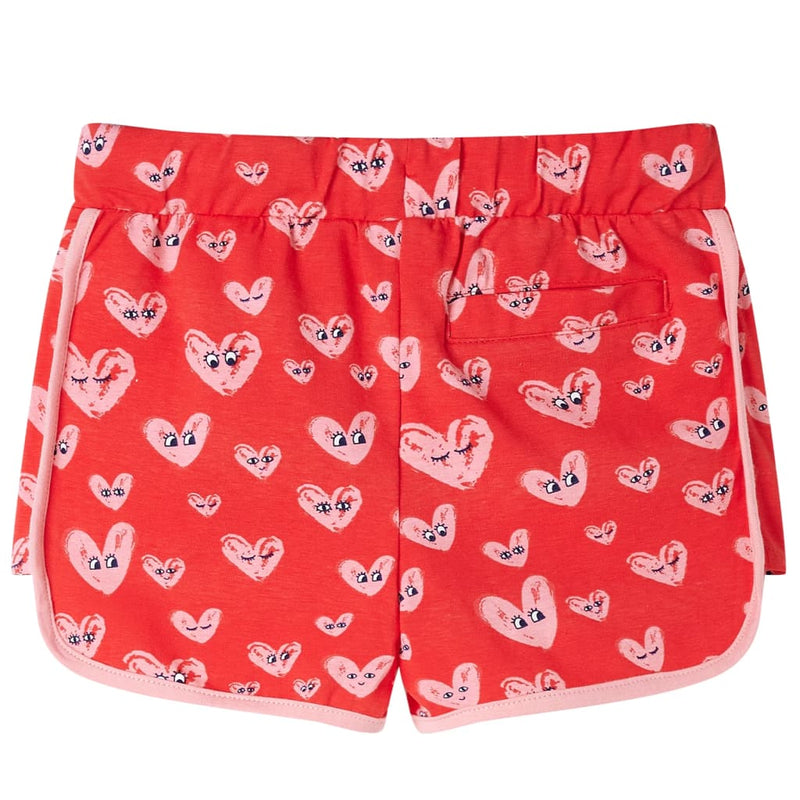 Afbeelding laden in galerijviewer, VidaXL Kindershort met trekkoord 92 rood