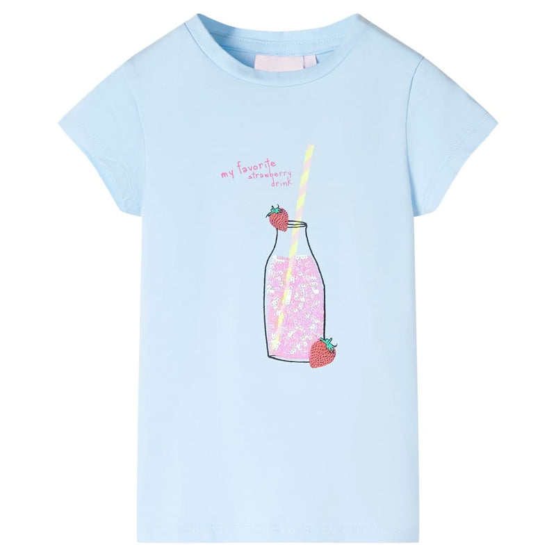 Afbeelding laden in galerijviewer, Vidaxl kindershirt 128 zachtblauw