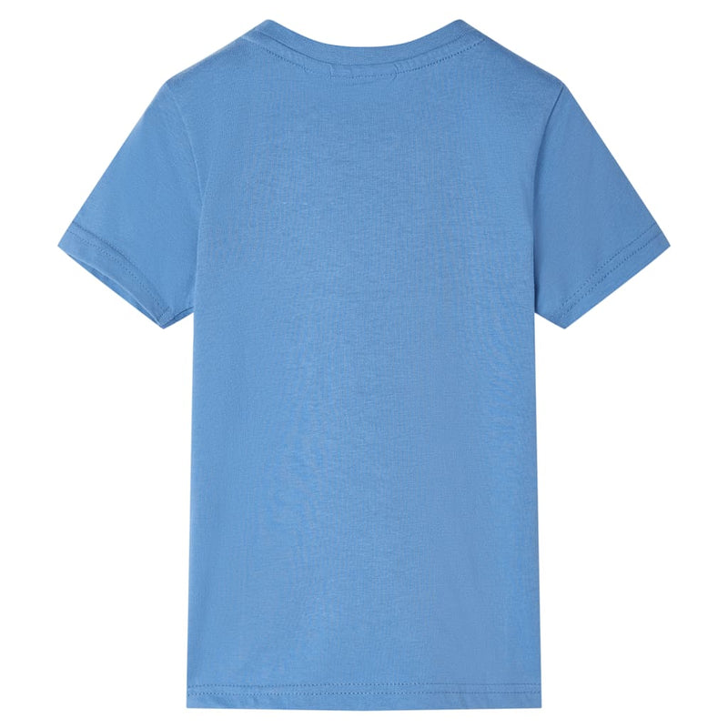 Afbeelding laden in galerijviewer, VidaXL Kindershirt met korte mouwen 128 middenblauw
