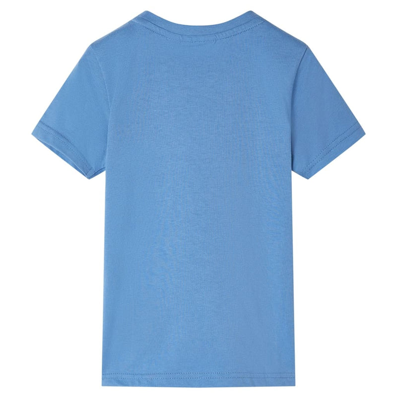 Afbeelding laden in galerijviewer, VidaXL Kindershirt met korte mouwen 140 middenblauw