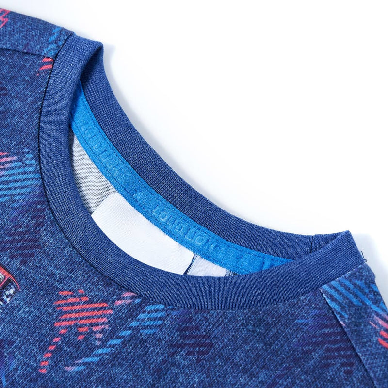 Afbeelding laden in galerijviewer, Vidaxl kindershirt 104 gemêleerd donkerblauw