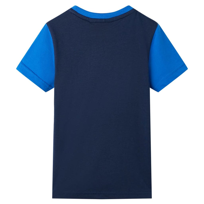 Afbeelding laden in galerijviewer, Vidaxl kindershirt 104 blauw en marineblauw