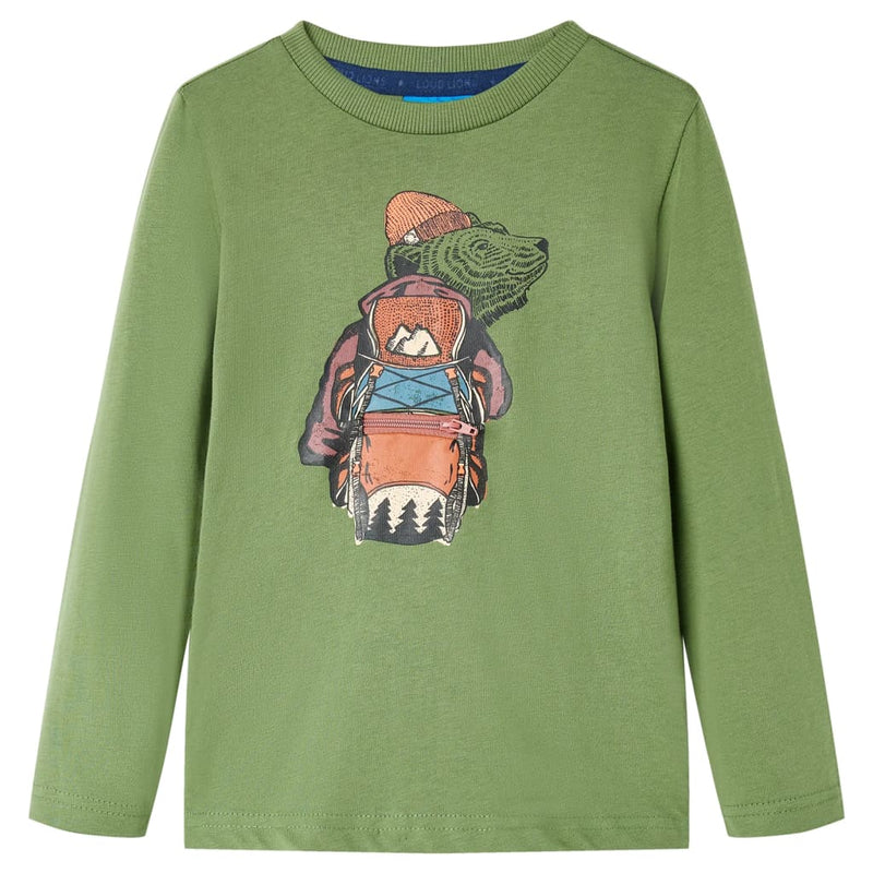 Afbeelding laden in galerijviewer, VidaXL Kindershirt met lange mouwen 92 lichtkakikleurig