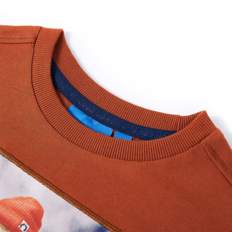 Afbeelding laden in galerijviewer, Vidaxl kindershirt met lange mouwen 116 oranjebruin