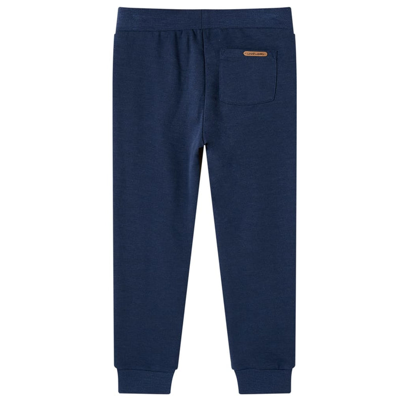 Afbeelding laden in galerijviewer, VidaXL Kinderjoggingbroek 140 gemêleerd marineblauw