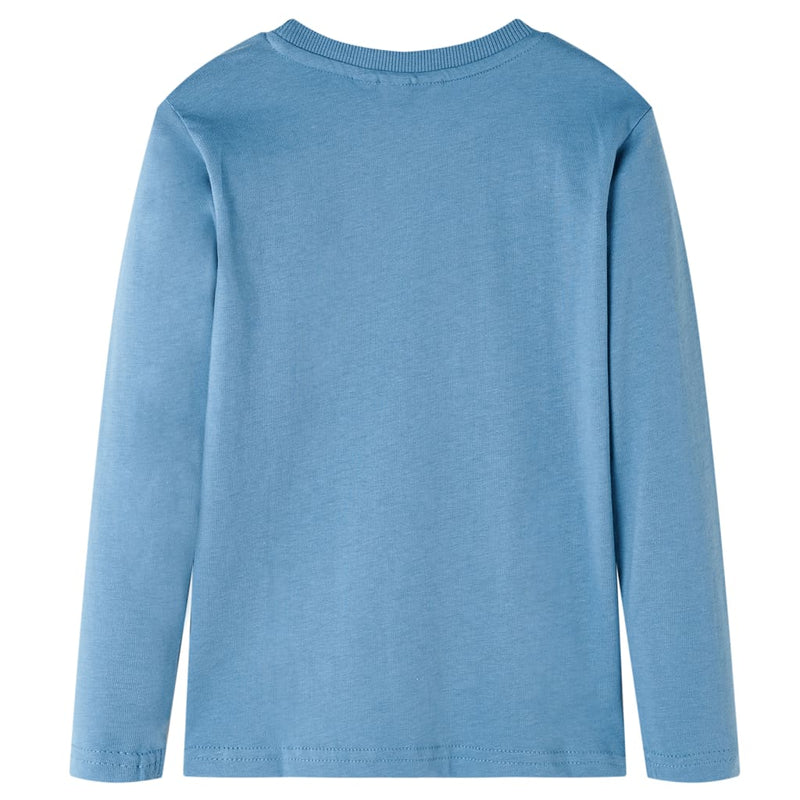 Afbeelding laden in galerijviewer, VidaXL Kindershirt met lange mouwen 116 medium blauw