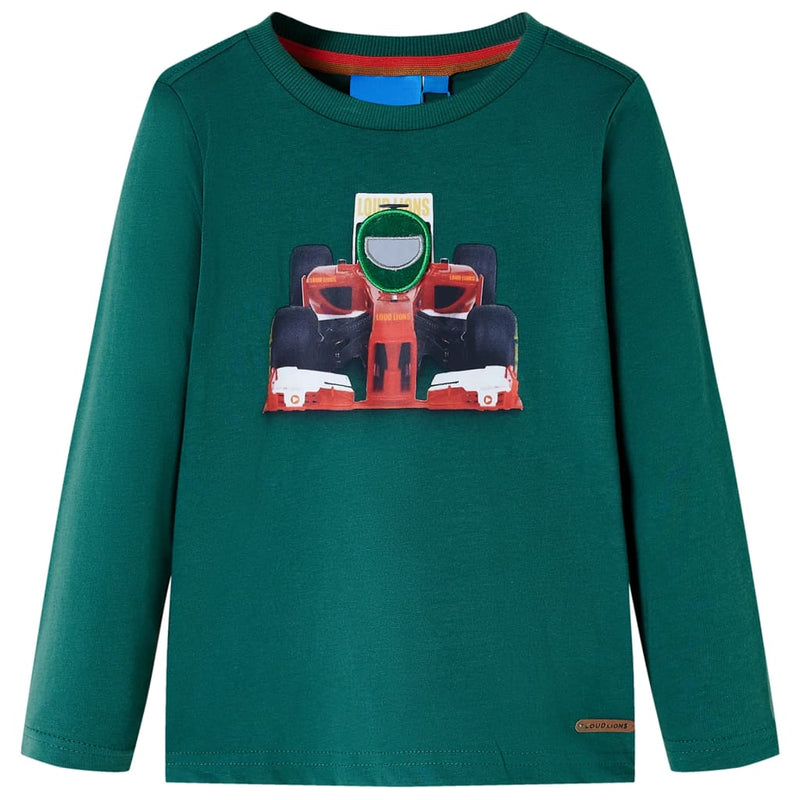 Afbeelding laden in galerijviewer, VidaXL Kindershirt met lange mouwen 92 groen