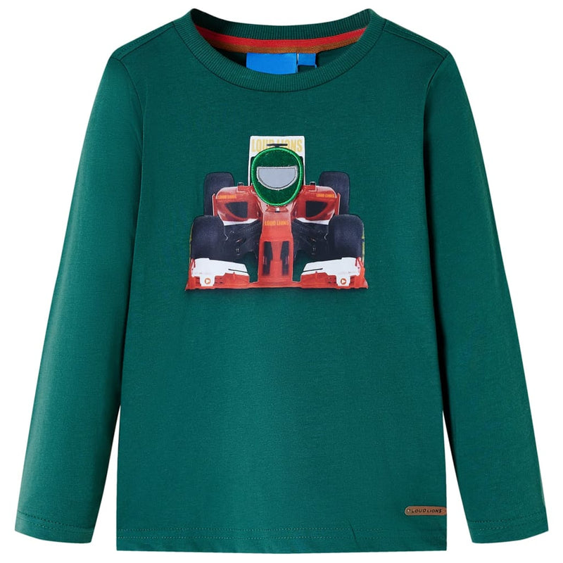 Afbeelding laden in galerijviewer, Vidaxl kindershirt met lange mouwen 128 groen