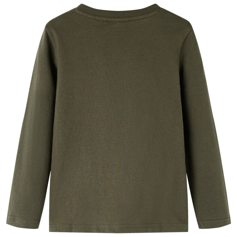 Afbeelding laden in galerijviewer, VidaXL Kindershirt met lange mouwen 104 kakikleurig