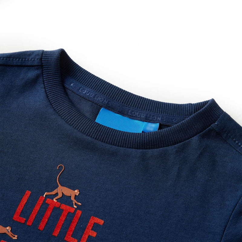 Afbeelding laden in galerijviewer, Vidaxl kindershirt met lange mouwen 140 marineblauw