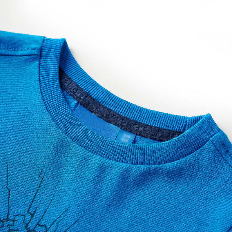Afbeelding laden in galerijviewer, VidaXL Kindershirt met lange mouwen 128 kobaltblauw