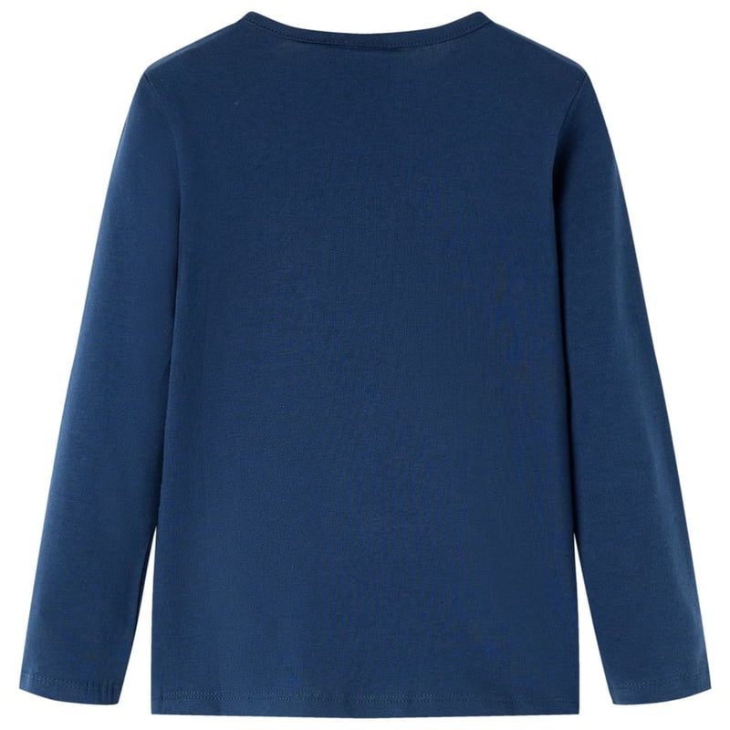 Afbeelding laden in galerijviewer, Vidaxl kindershirt met lange mouwen 140 marineblauw