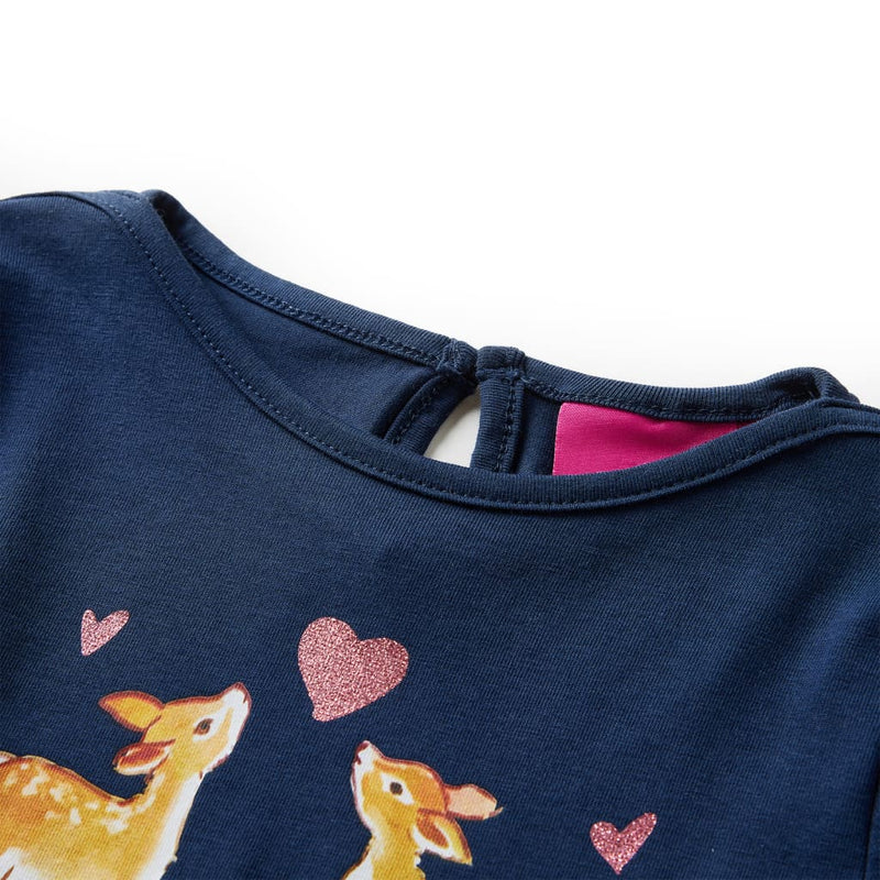Afbeelding laden in galerijviewer, Vidaxl kindershirt met lange mouwen 140 marineblauw